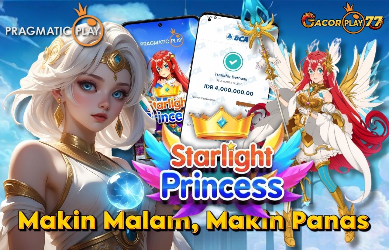 Selamat kepada user id : ro***12 Wede Rp 4.000.000 di Game STARLIGHT PRINCESS PRAGMATIC PLAY Cair Gk Sampe 1 Menit! Menang Mudah di Gacorplay77